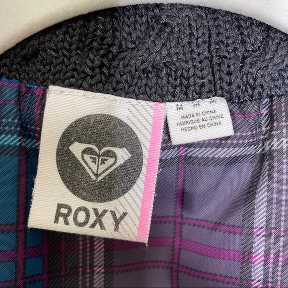 ROXY Puffer Winter Jacket w. Cable Knit Collar - M - Picture 2 of 10